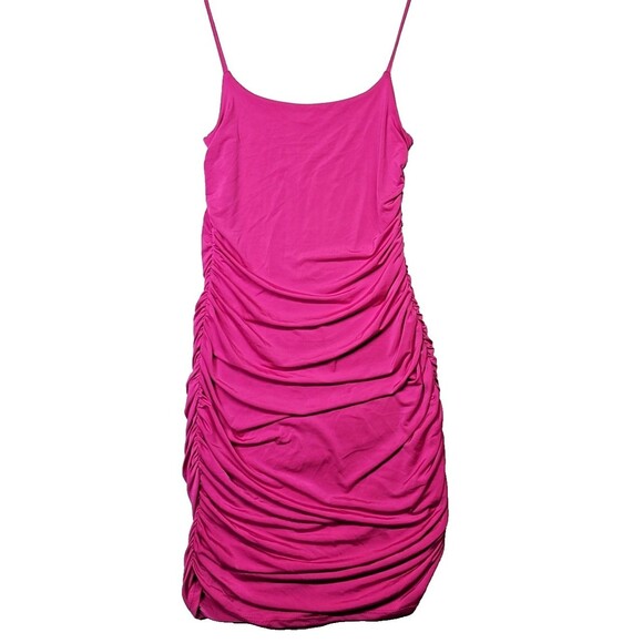NWT Gaze DTLA Womens Pink Bodycon Stretchy Midi Party Dress Sz M Cocktail - Picture 1 of 5